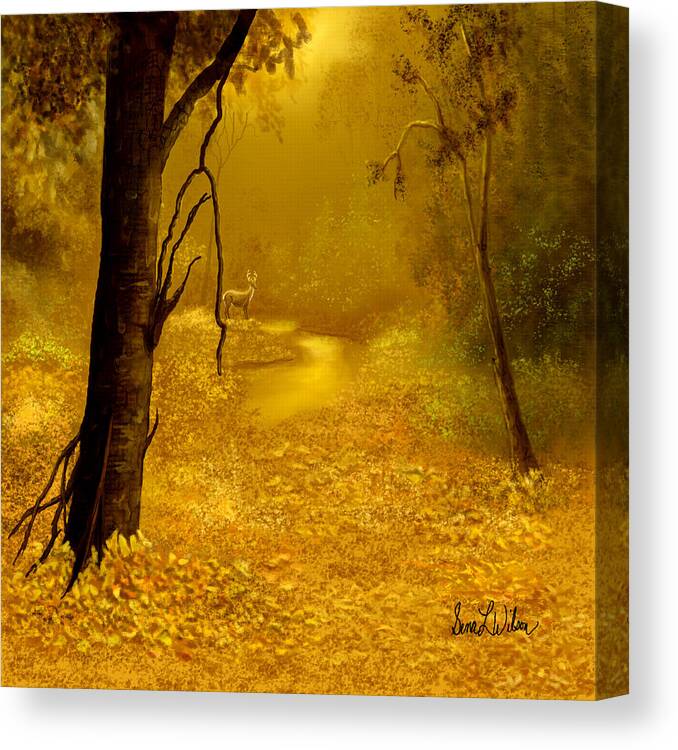 Landscape Canvas Print featuring the painting Awakening by Sena Wilson