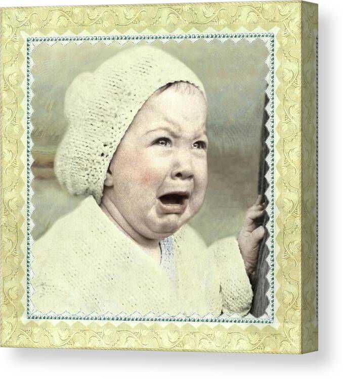  Canvas Print featuring the photograph Baby Cries by Adele Aron Greenspun
