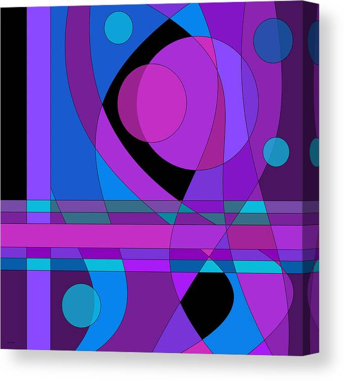 Jazz In The Backroom Canvas Print featuring the digital art Jazz in the Back Room by Val Arie