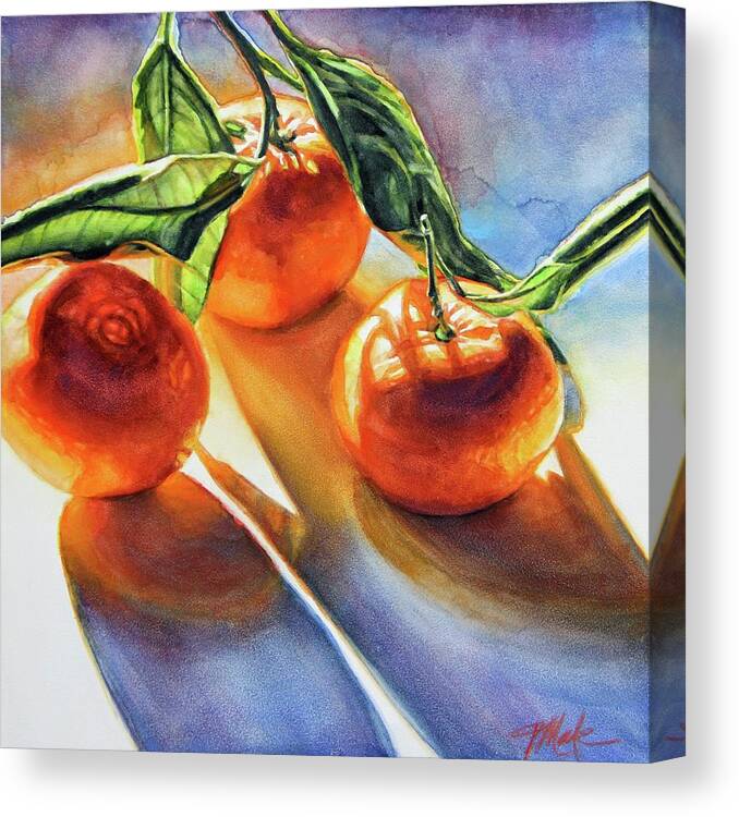 Fruit Canvas Print featuring the painting Bask in the Sunshine by Tracy Male