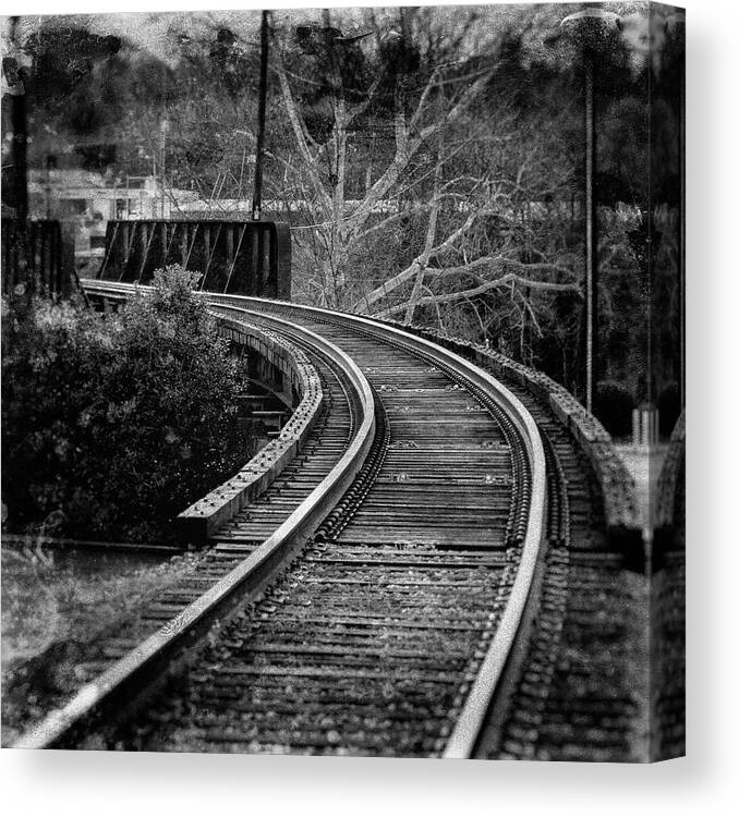 Bridge Canvas Print featuring the photograph Bay Avenue Railroad Bridge by Daryl Clark