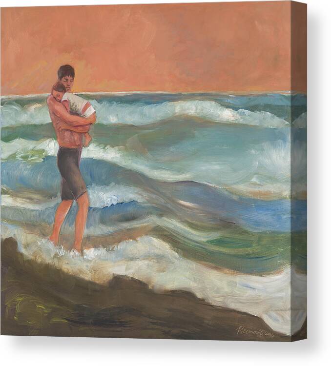 Painting Canvas Print featuring the painting Beach Baby by Laura Lee Cundiff