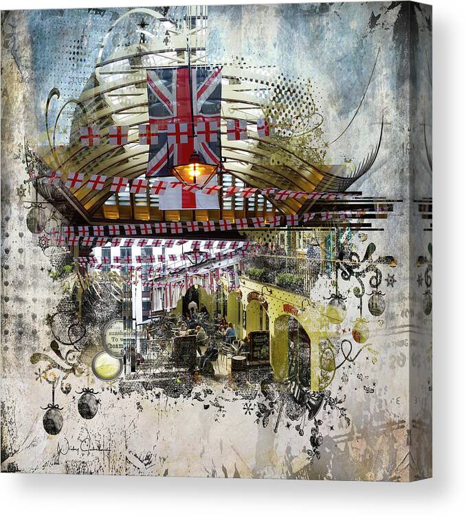 City Scenes Canvas Print featuring the digital art Beating Heart by Nicky Jameson