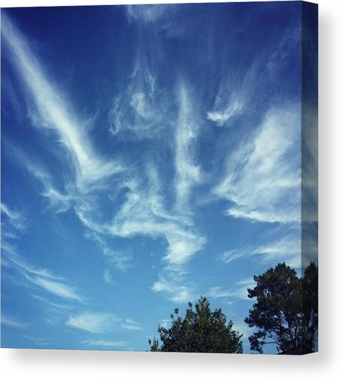 Iphone6 Canvas Print featuring the photograph Beautiful Clouds This Morning by Joan McCool