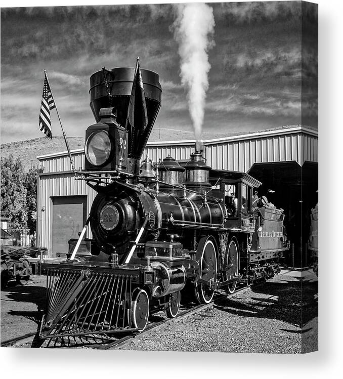 Virgina & Truckee Canvas Print featuring the photograph Beautiful Number 22 In Black And White by Garry Gay