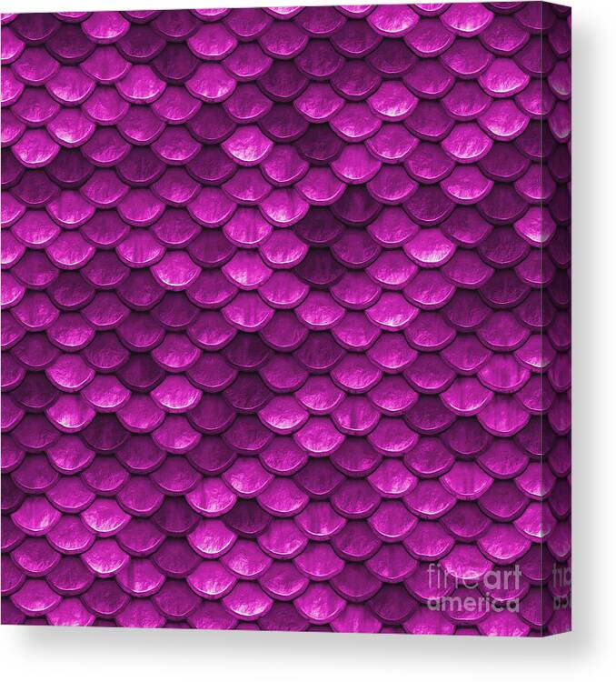 Beautiful pink mermaid fish Scales Canvas Print / Canvas Art by