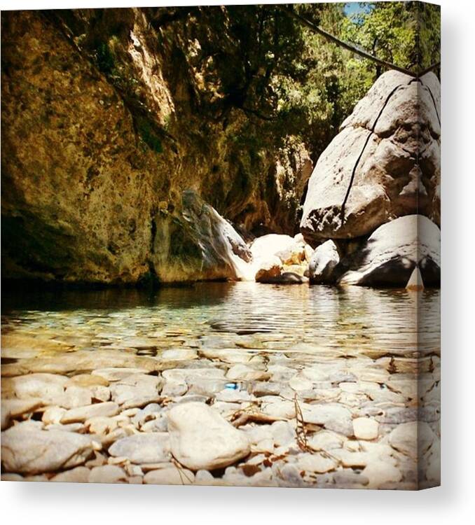Europe Canvas Print featuring the photograph Beautifully Clean Water In Samaria by Eva Dobrikova