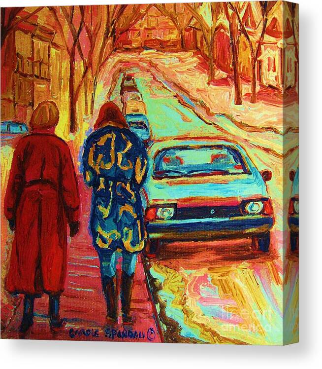 Montreal Canvas Print featuring the painting Best Friends Forever by Carole Spandau