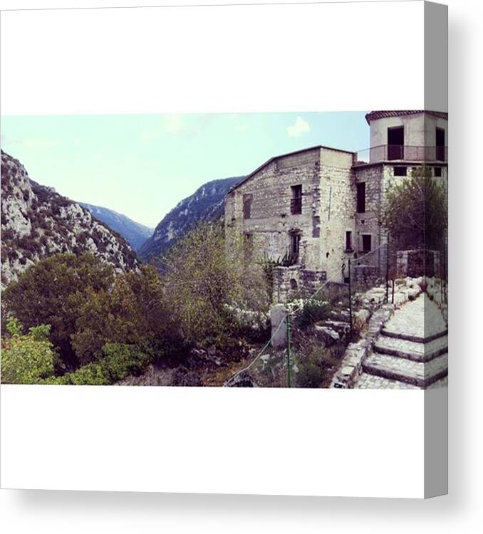 Backintime Canvas Print featuring the photograph Between Mountains And Castles! Medieval by Martina Miharu