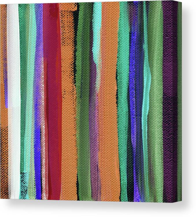 Stripes Canvas Print featuring the mixed media Between Seasons- Art by Linda Woods by Linda Woods