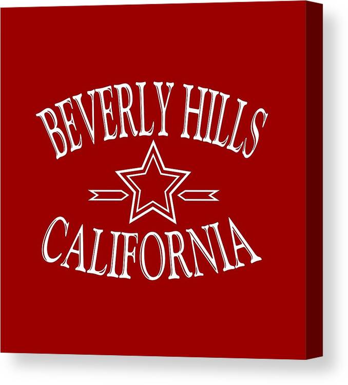Beverly+hills Canvas Print featuring the mixed media Beverly Hills California Design by Peter Potter