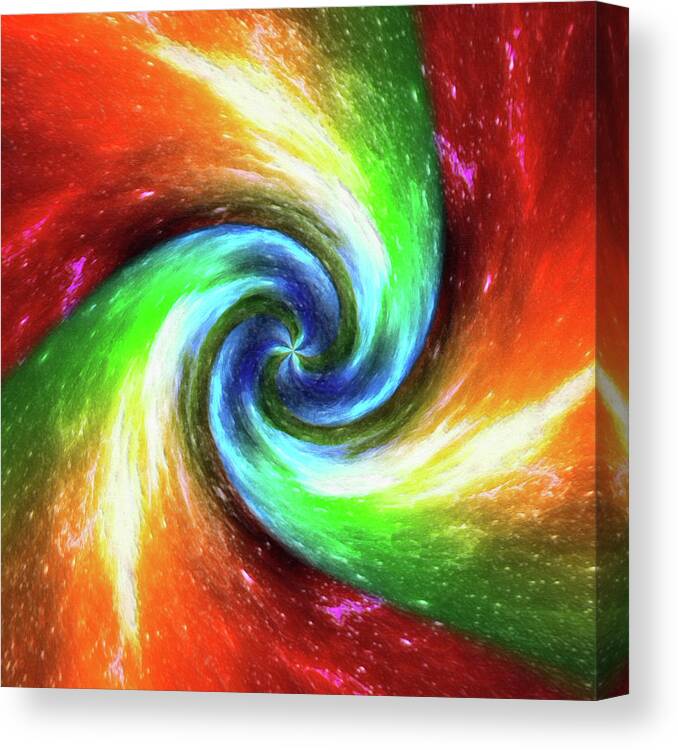 Abstract Canvas Print featuring the mixed media Beyond Infinity . . .  by DiDesigns Graphics