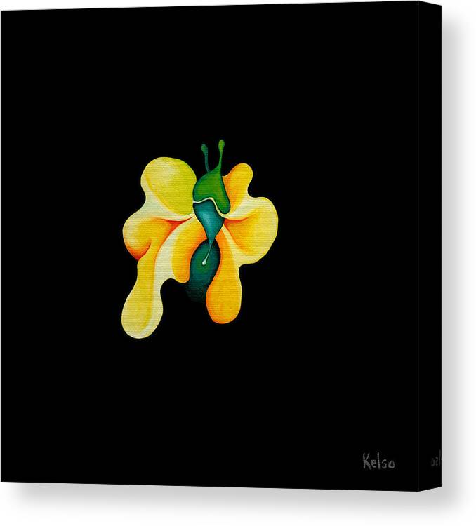 Kelso Canvas Print featuring the painting Bio-fly by Bonnie Kelso