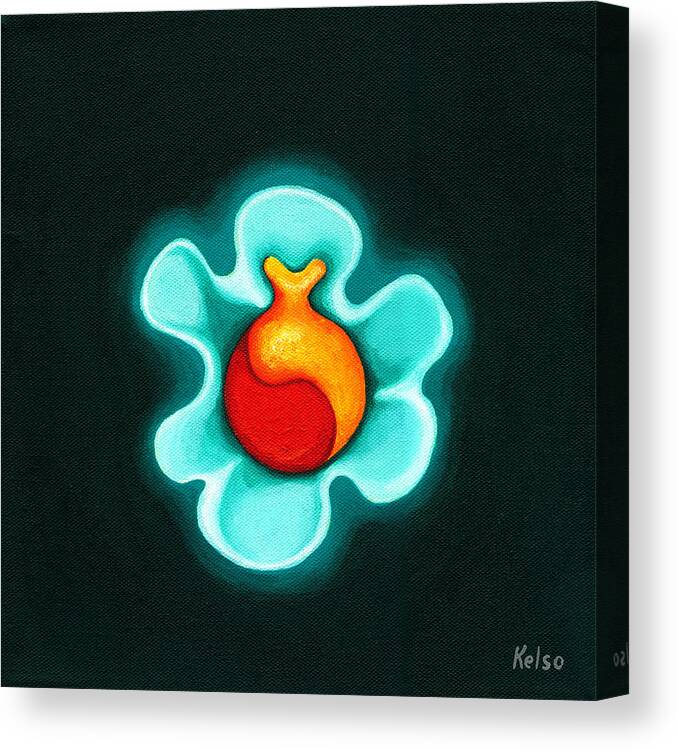 Kelso Canvas Print featuring the painting Bio-pod by Bonnie Kelso