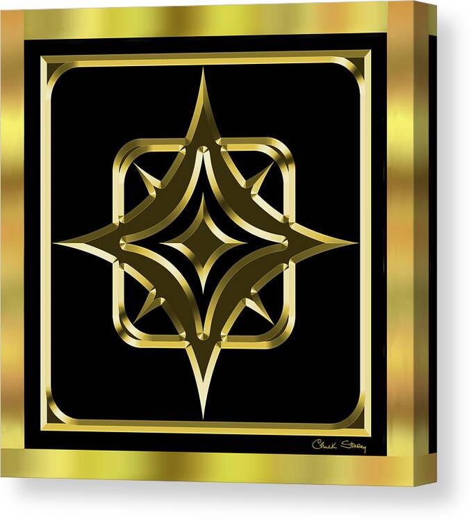 Black And Gold 10 - Chuck Staley Canvas Print featuring the digital art Black and Gold 10 by Chuck Staley