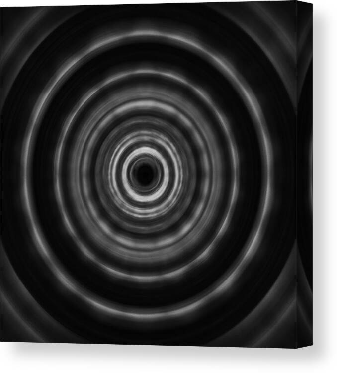 Black Canvas Print featuring the painting Black And White Art - Mesmerize - By Sharon Cummings by Sharon Cummings