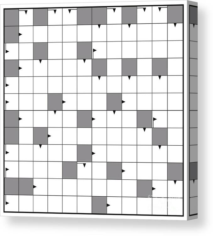 Crossword Empty Boxes Pattern Yoga Mat