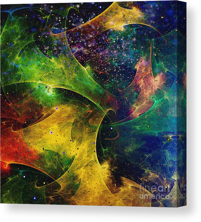 Abstract Canvas Print featuring the digital art Blanket of Stars by Klara Acel