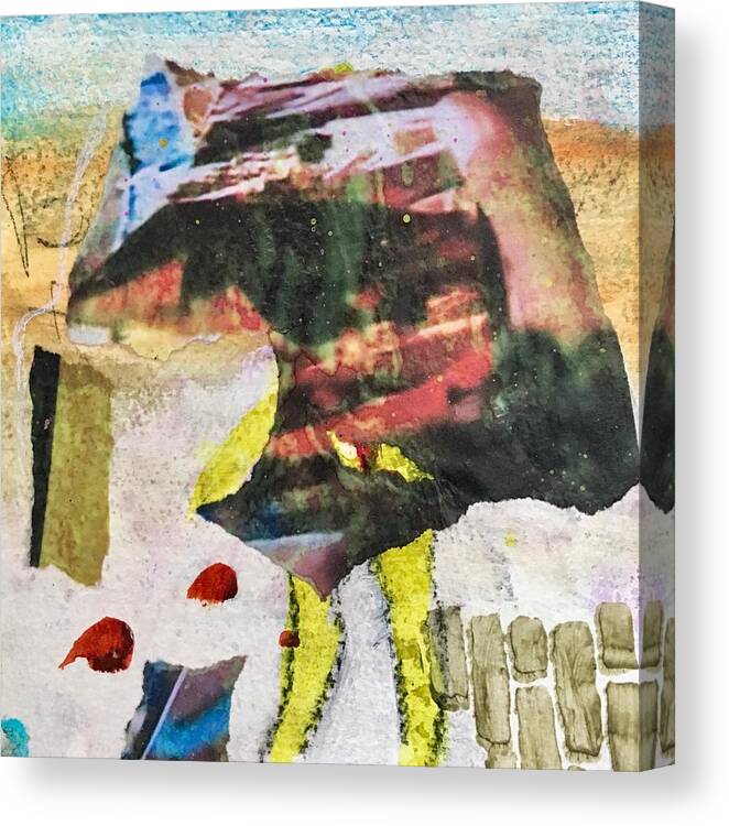 Abstract Canvas Print featuring the painting Blockhead by Carole Johnson