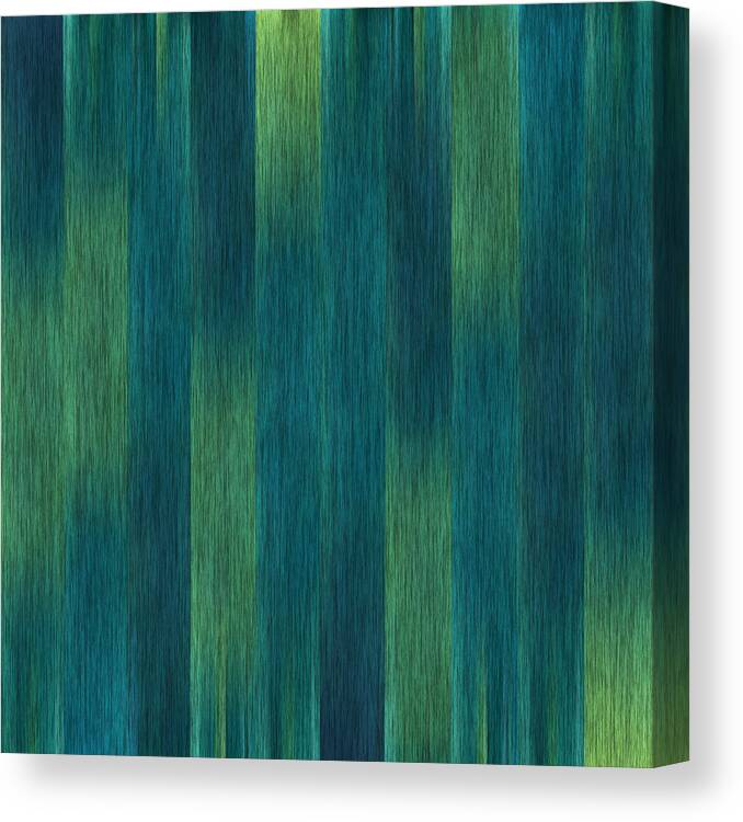 Blue Green Abstract Canvas Print featuring the photograph Blue Green Abstract 1 by Terri Harper