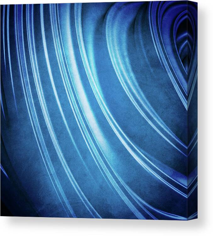 Fractal Canvas Print featuring the digital art Blue Ridges Fractal by Phil Perkins
