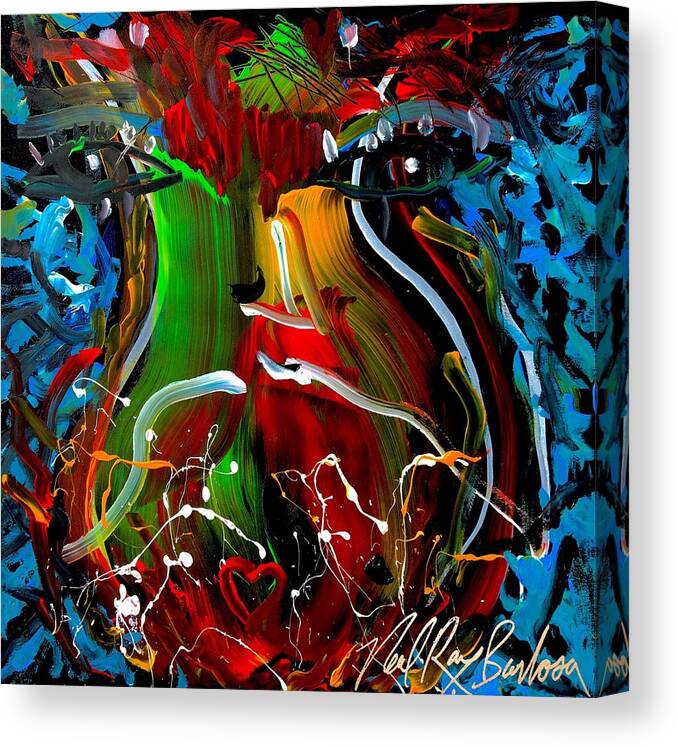 Bollywood Canvas Print featuring the painting Bollywood Sync by Neal Barbosa