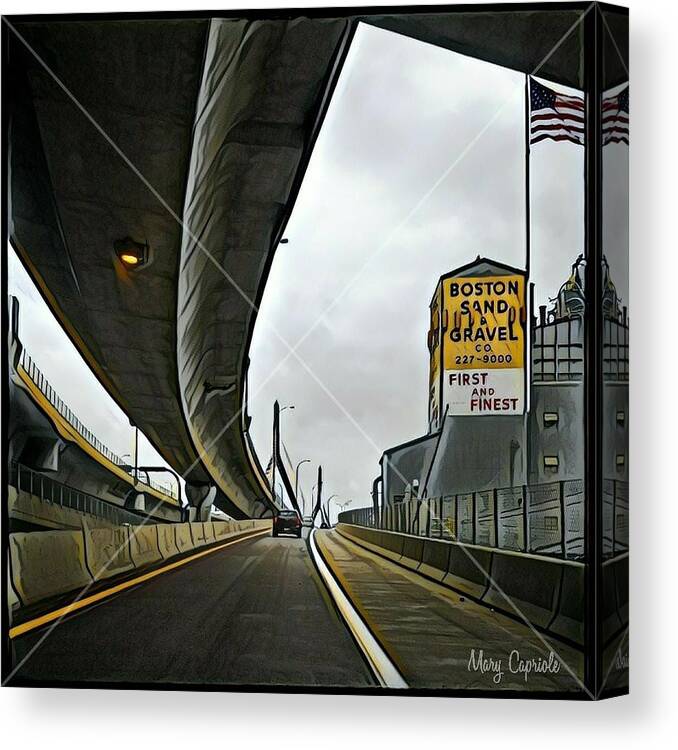 Boston Canvas Print featuring the photograph Boston Sand and Gravel by Mary Capriole