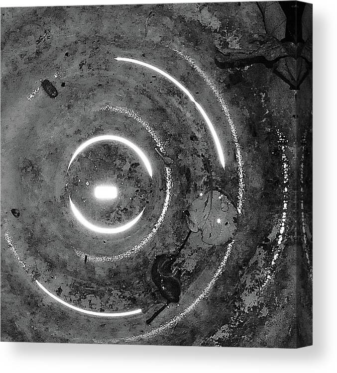 Circle Canvas Print featuring the photograph Bottom of the Barrel by Ted Keller