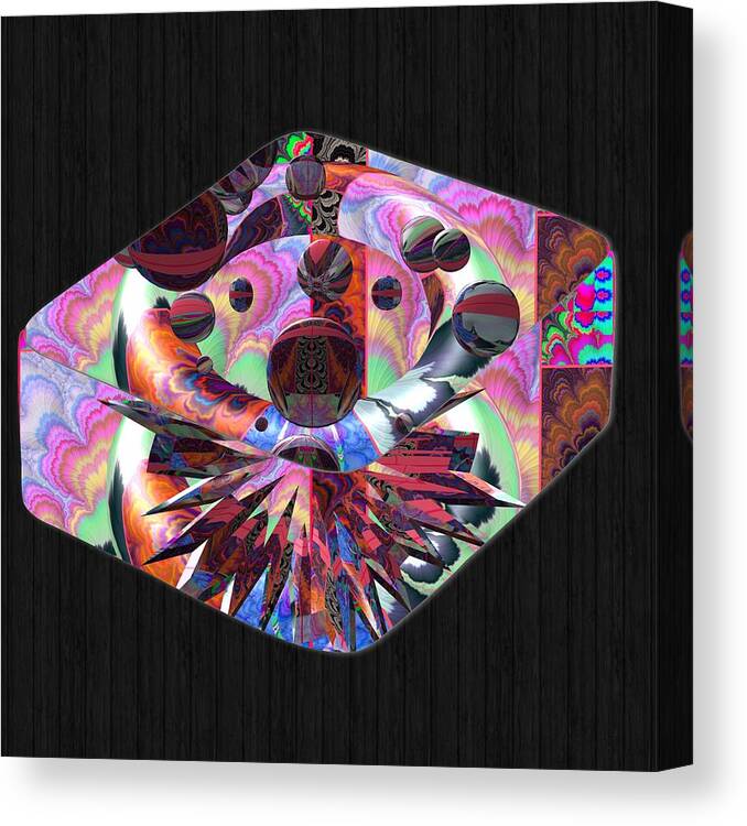 Digital Art. Abstract. Riot. Explosion Canvas Print featuring the digital art Box Burst by Lawrence Allen