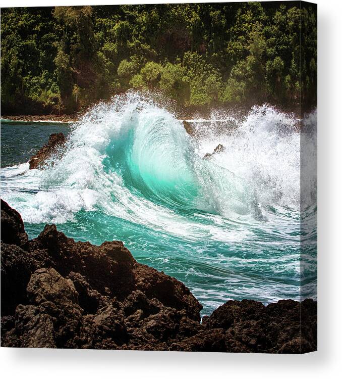 Maui Canvas Print featuring the photograph Breakers by Susan Rissi Tregoning