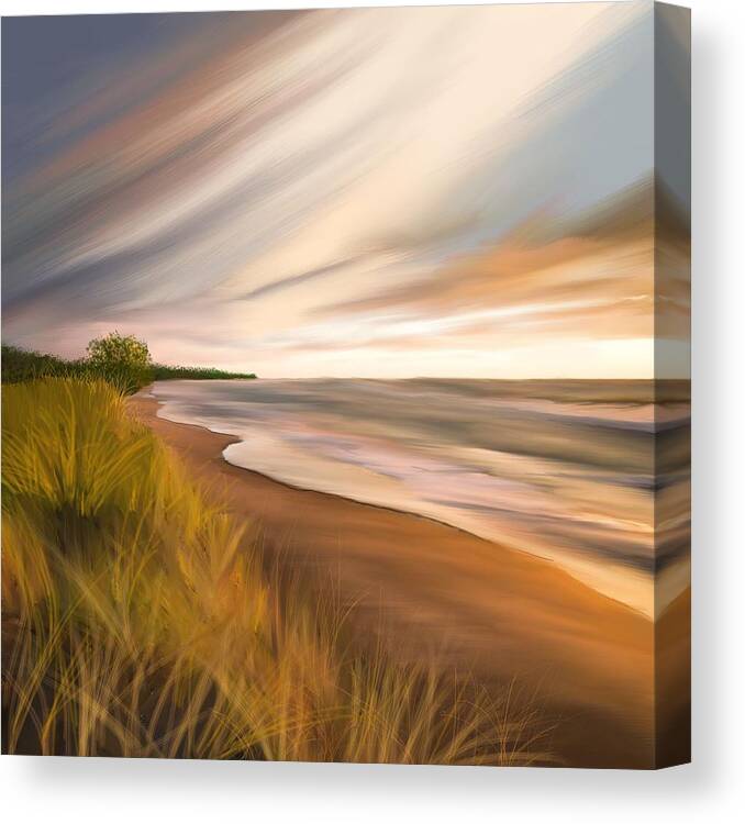 Anthony Fishburne Canvas Print featuring the digital art Breathtaking beach by Anthony Fishburne