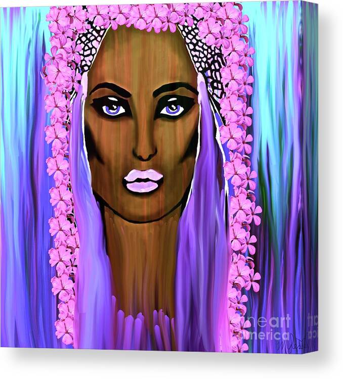 Bride Of The Morning Canvas Print featuring the painting Bride of the Morning by Saundra Myles