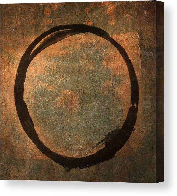 Brown Canvas Print featuring the painting Brown Enso by Julie Niemela