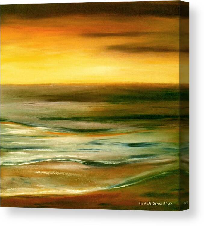 Sunset Paintings Canvas Print featuring the painting Brushed 7 by Gina De Gorna