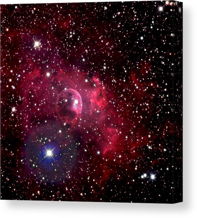 Astronomy Canvas Print featuring the photograph Bubble Nebula by Jim DeLillo