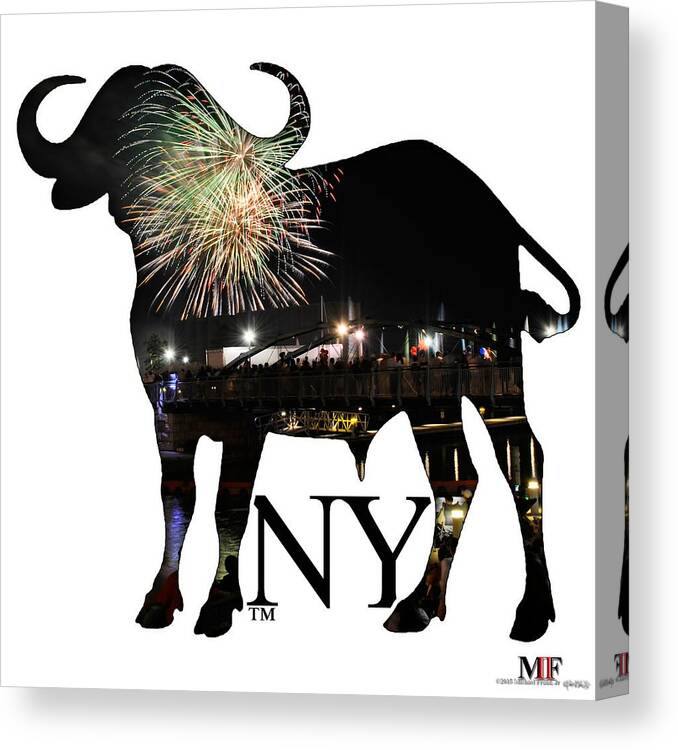 Michael Frank Jr; Nikon; Hdr; Iphone Case; Iphone; Galaxy; Galaxy Case; Phone Case; Buffalo; Buffalo Ny; Buffalo Canvas Print featuring the photograph Buffalo NY Canalside 4th of July by Michael Frank Jr