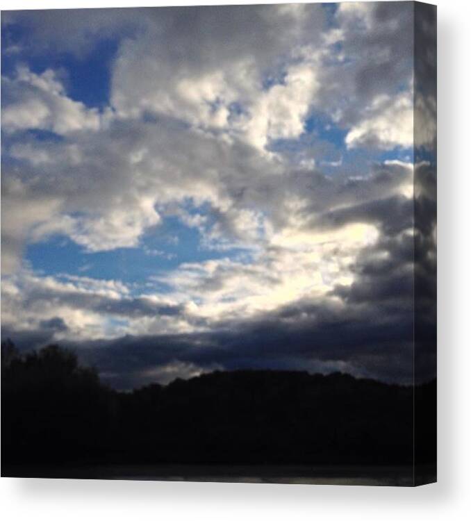  Canvas Print featuring the photograph Busy Sky by Daniel Eskridge