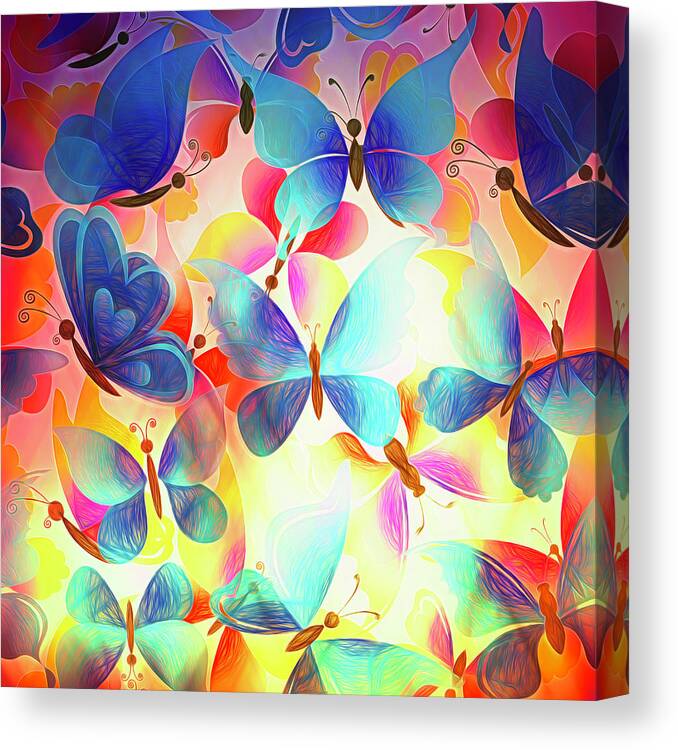 Butterfly Canvas Print featuring the photograph Butterflights by Bill and Linda Tiepelman