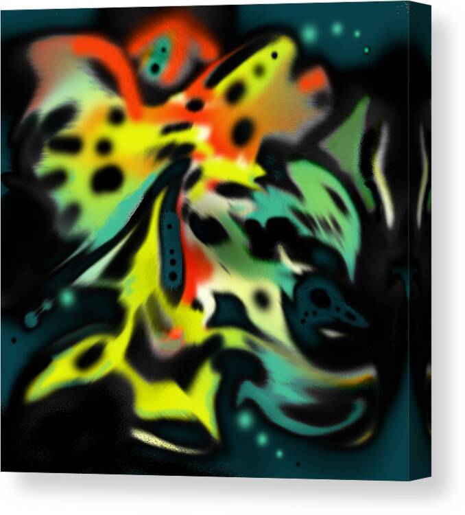 Nature Canvas Print featuring the painting Butterfly Menagerie by Diane Ellingham
