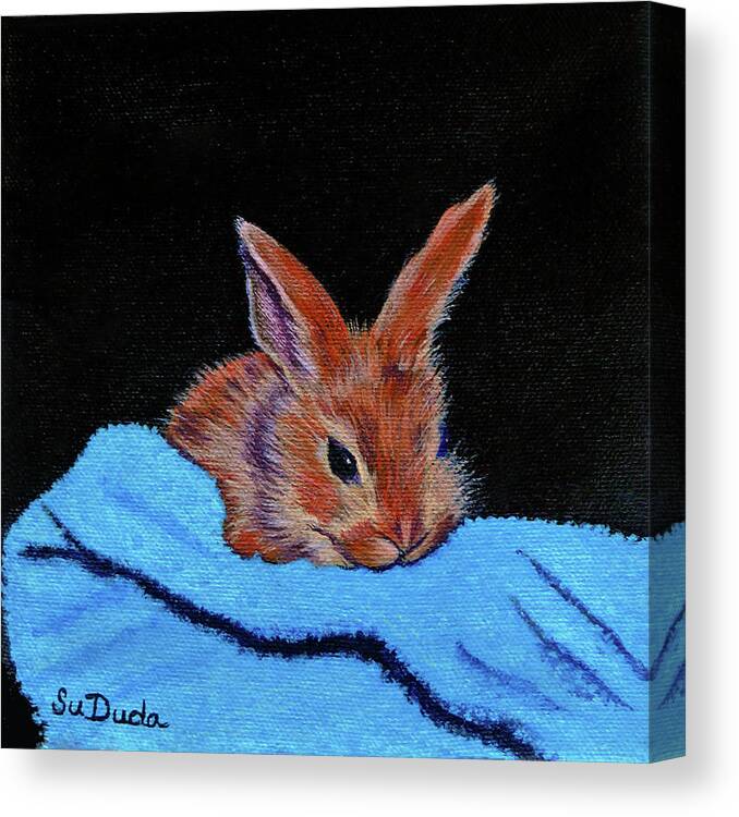 Butterscotch Bunny Canvas Print featuring the painting Butterscotch Bunny by Susan Duda