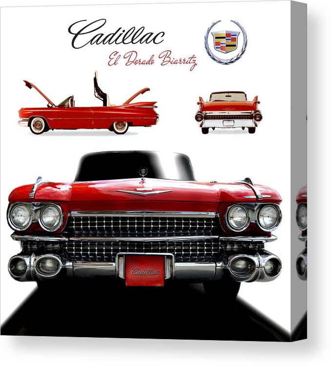 Cadillac Canvas Print featuring the photograph Cadillac 1959 by Gina Dsgn
