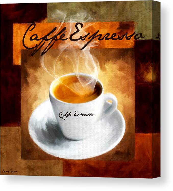Coffee Canvas Print featuring the digital art Caffe Espresso by Lourry Legarde