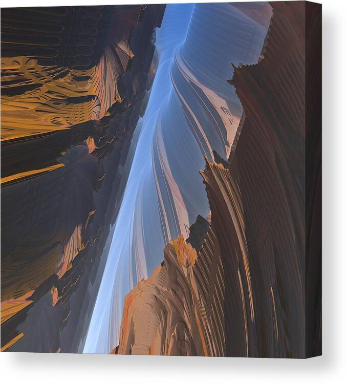 Canyon Canvas Print featuring the digital art Canyon by Lyle Hatch