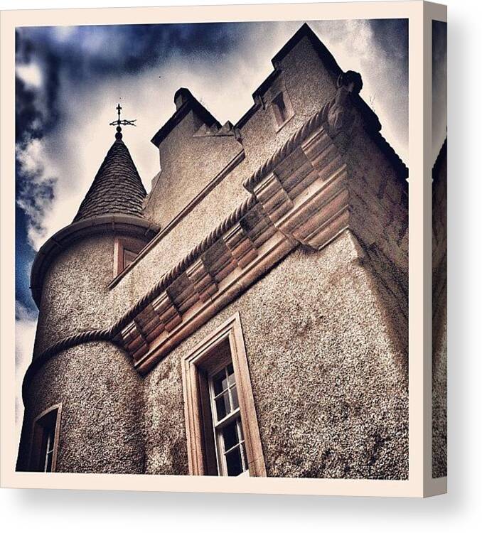 Highlands Canvas Print featuring the photograph Castle Grant Gatehouse, Ballindalloch by Robert Campbell