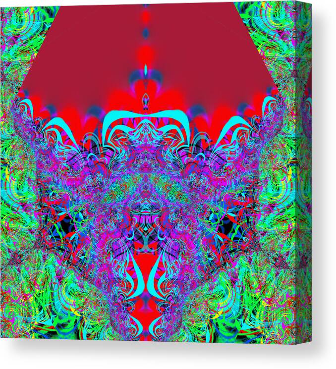 James Smullins Canvas Print featuring the digital art Cat God by James Smullins