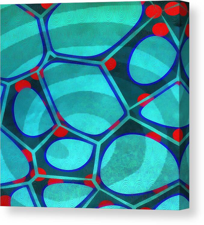 Painting Canvas Print featuring the painting Cell Abstract 6a by Edward Fielding