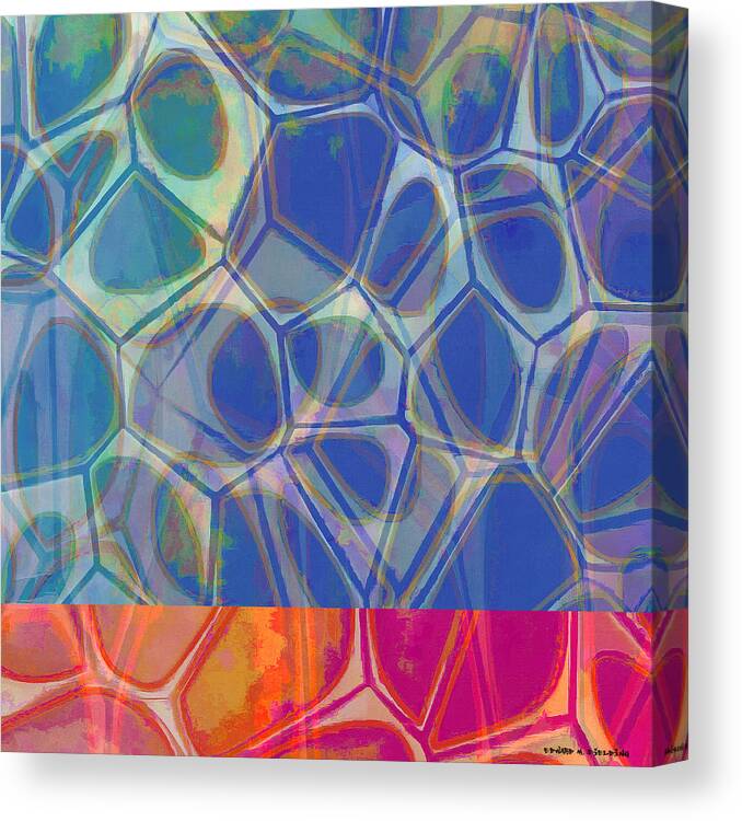 Painting Canvas Print featuring the painting Cell Abstract One by Edward Fielding