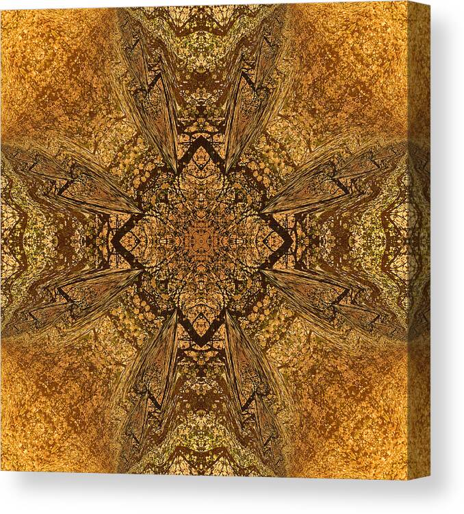 Abstract Canvas Print featuring the mixed media Celtic Mandala Abstract by Georgiana Romanovna