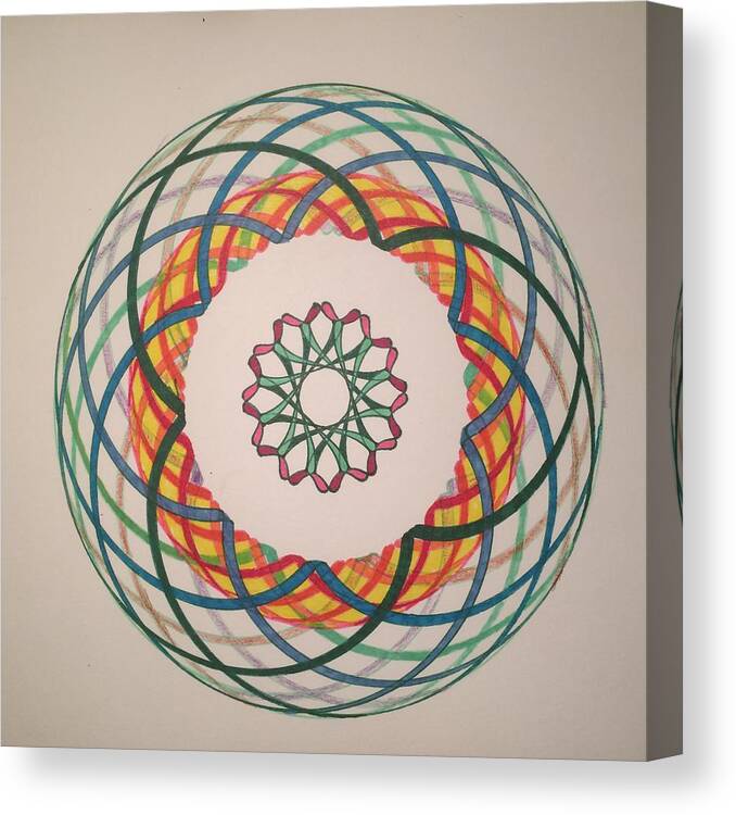 Electrons Canvas Print featuring the mixed media Chakra study 2 by Steve Sommers