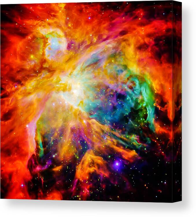 Spitzer Space Telescope Canvas Print featuring the photograph Chaos in Orion by Britten Adams